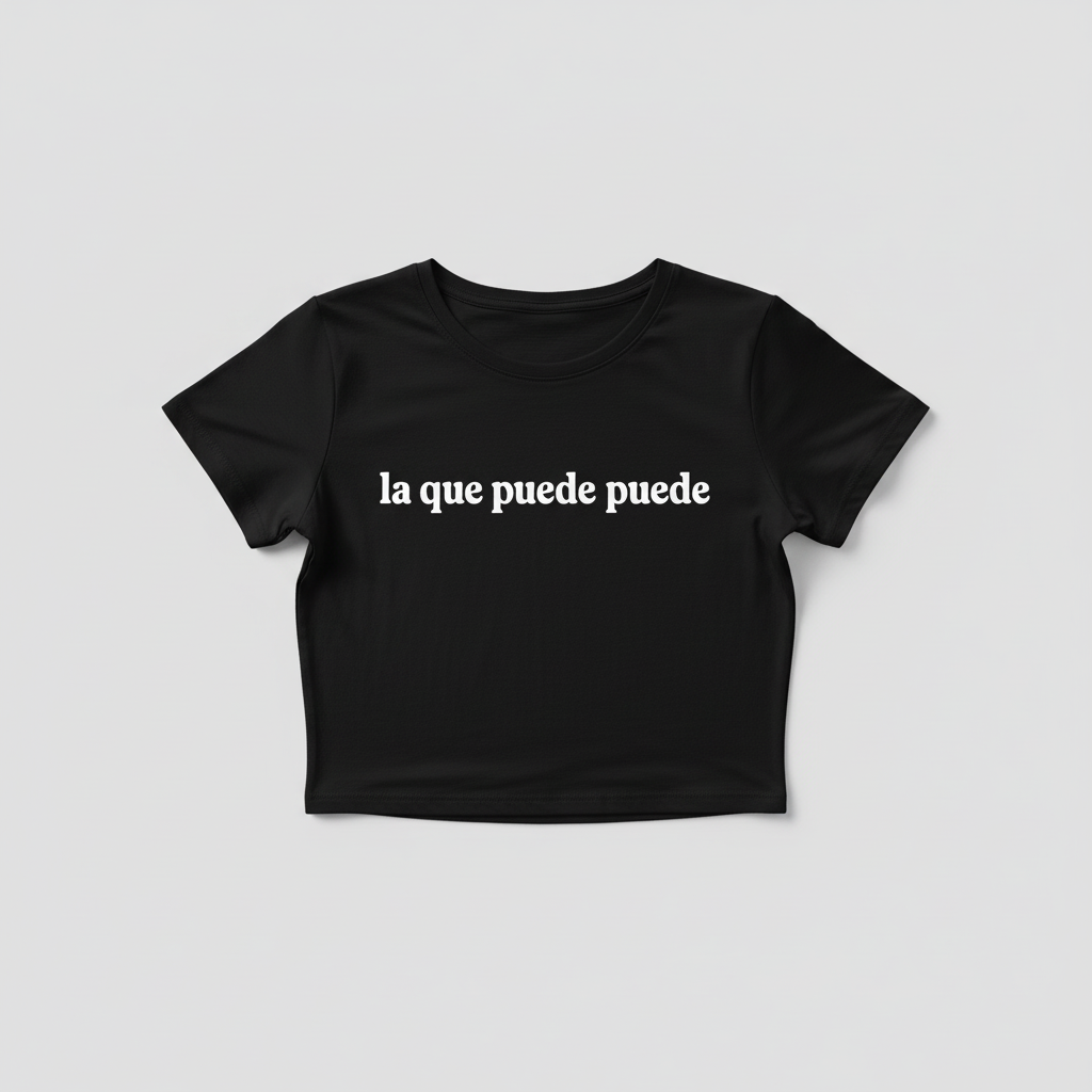 LA QUE PUEDE PUEDE - Black Crop Top
