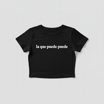 LA QUE PUEDE PUEDE - Black Crop Top