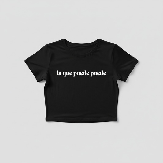 LA QUE PUEDE PUEDE - Black Crop Top