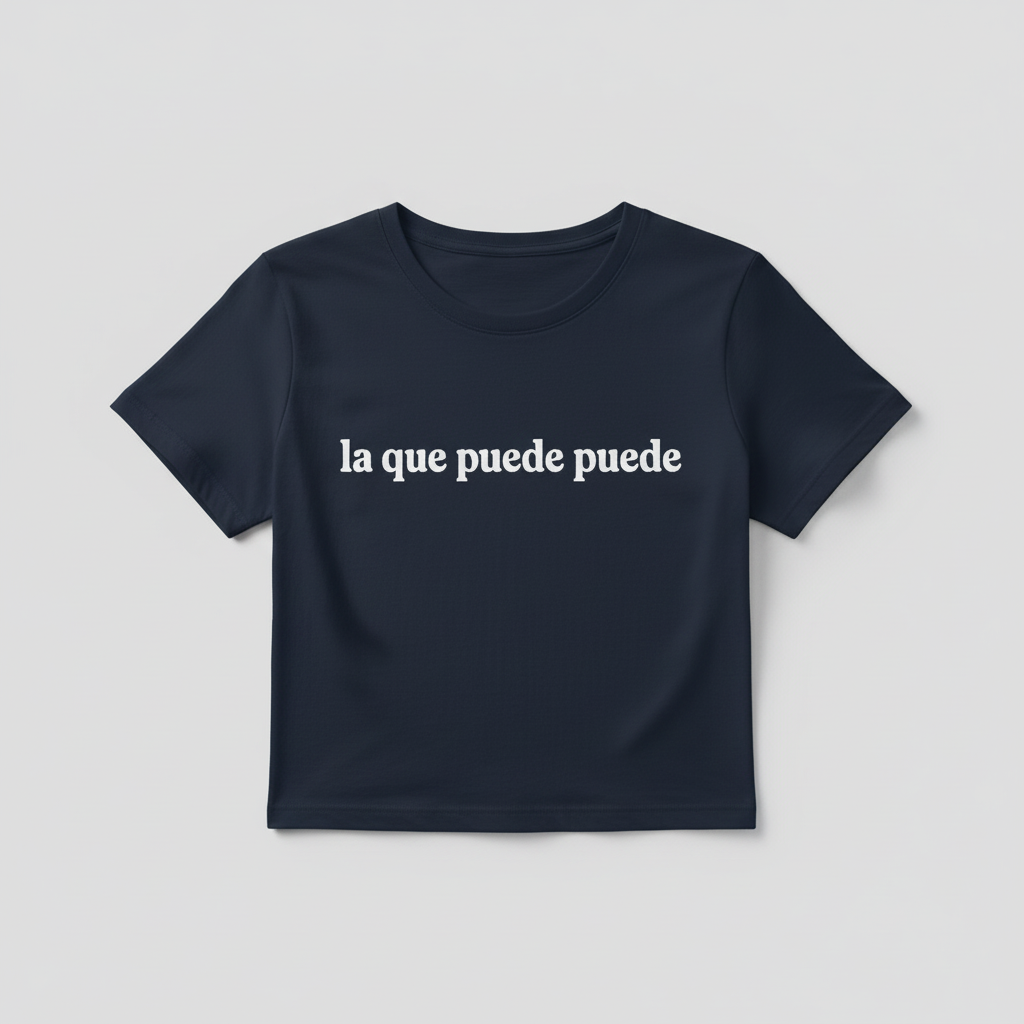 LA QUE PUEDE PUEDE - Navy Crop Top