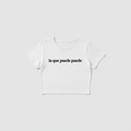 LA QUE PUEDE PUEDE - White Crop Top