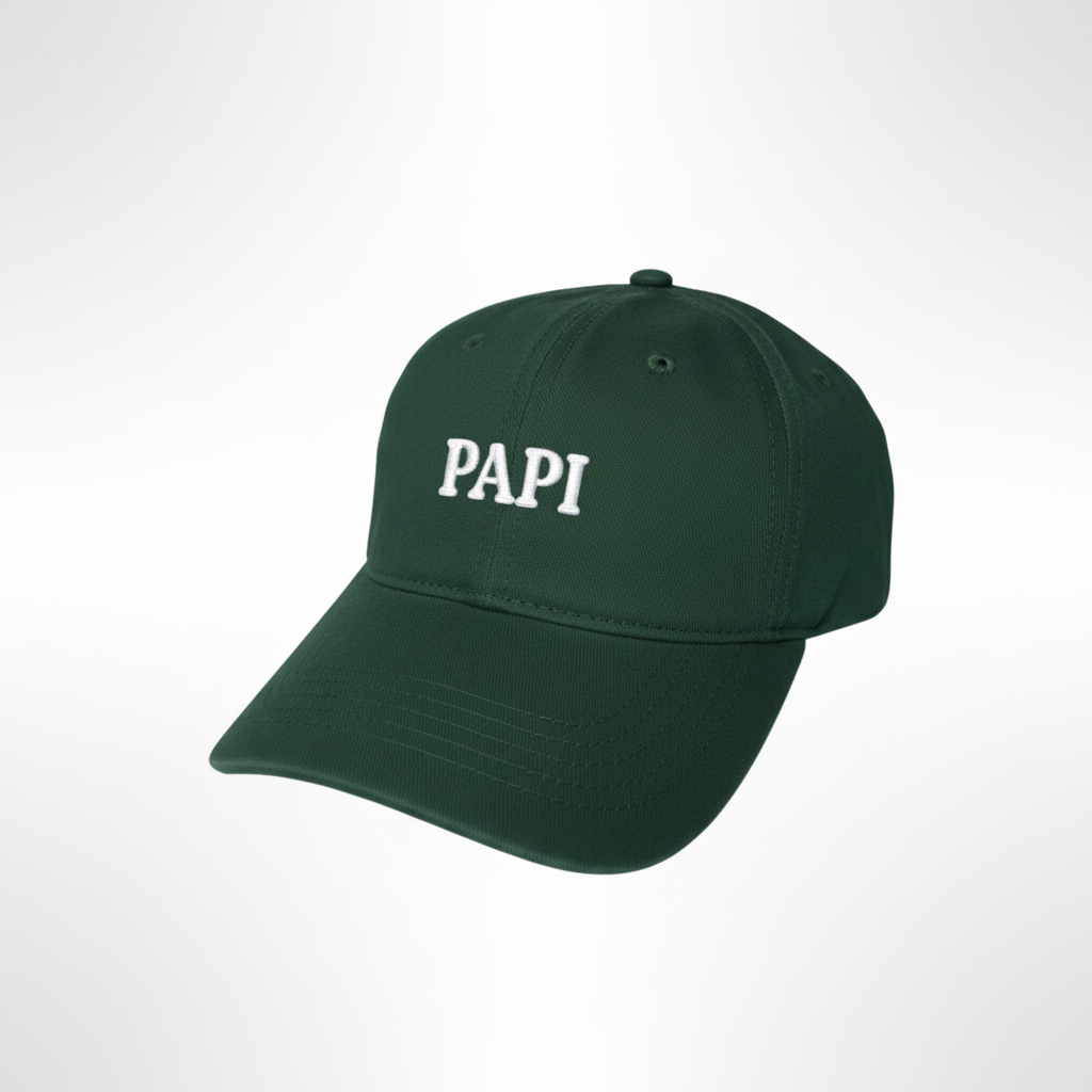 Green cap with 'PAPI' text on a white background